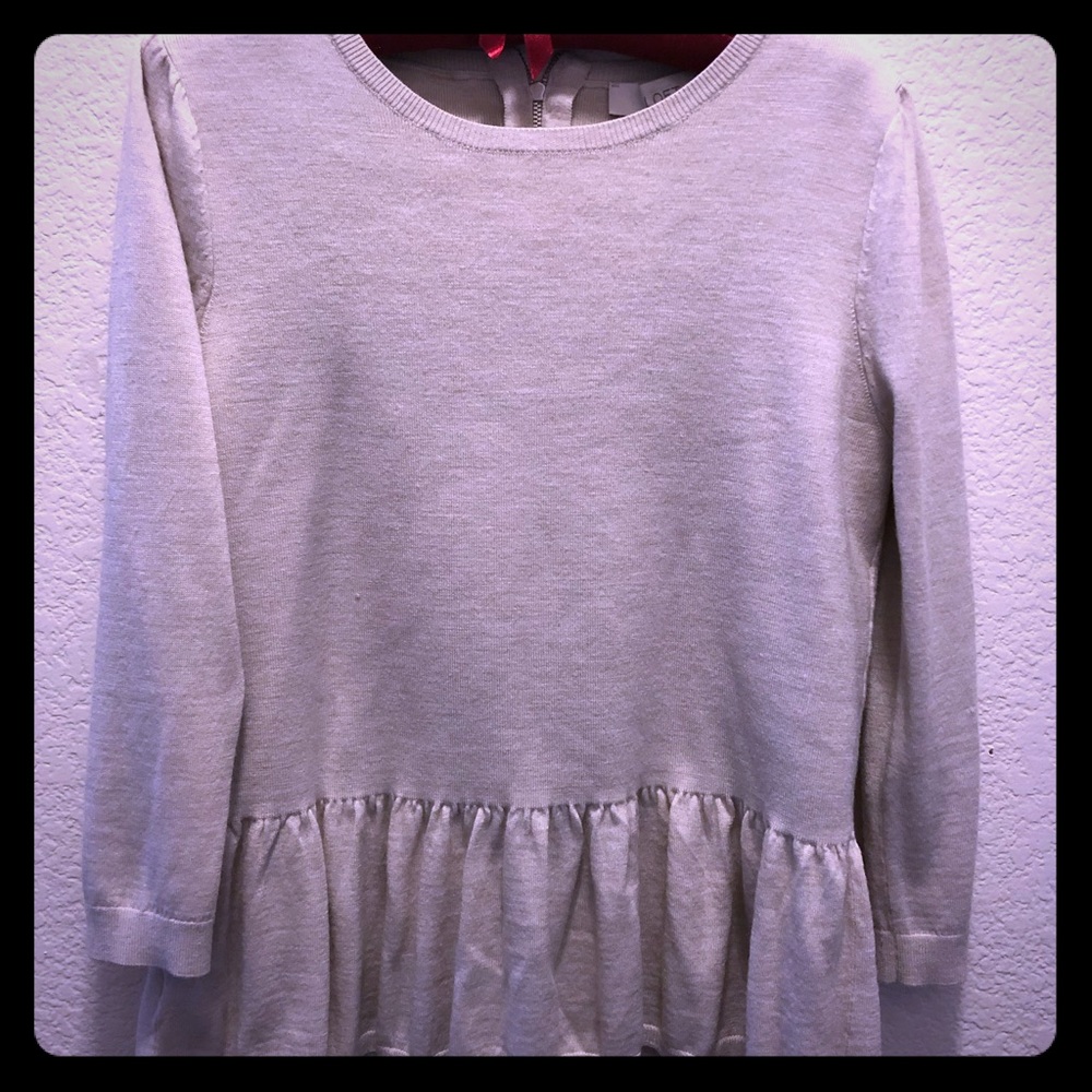 Loft Peplum Tunic Beige Top